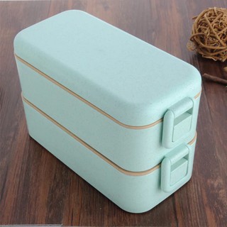 HỘP CƠM LÚA MẠCH PASTEL 2 TẦNG CAO CẤP 800ML