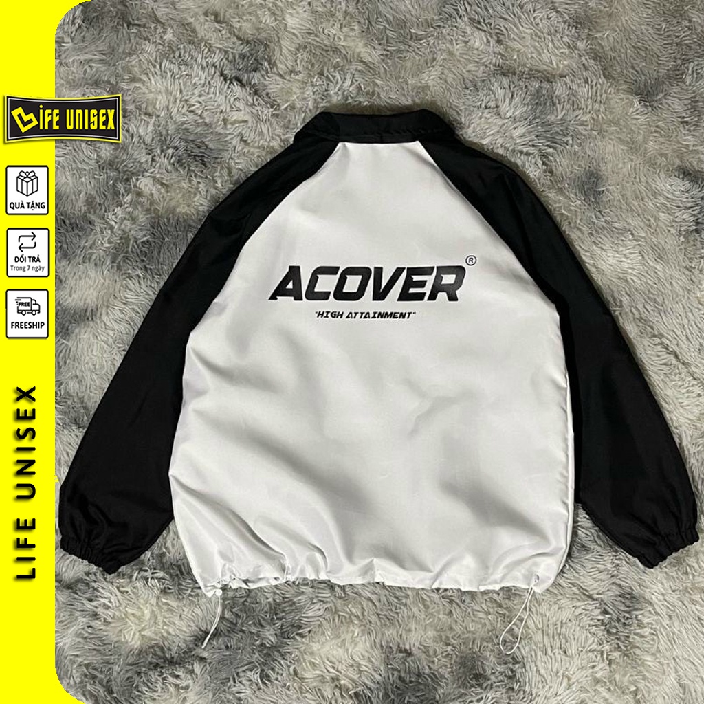 Áo Khoác Dù Bomber 2 Lớp ACOVER Ulzzang Nam Nữ Unisex Form Rộng Life Unisex