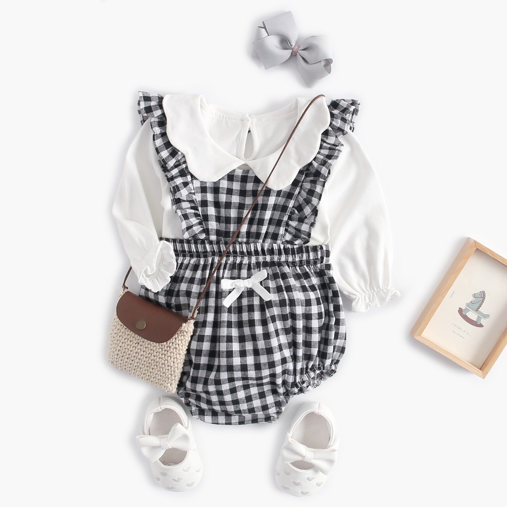 Set áo thun kèm quần yếm Sanlutoz chất liệu cotton thời trang mùa hè cho bé gái