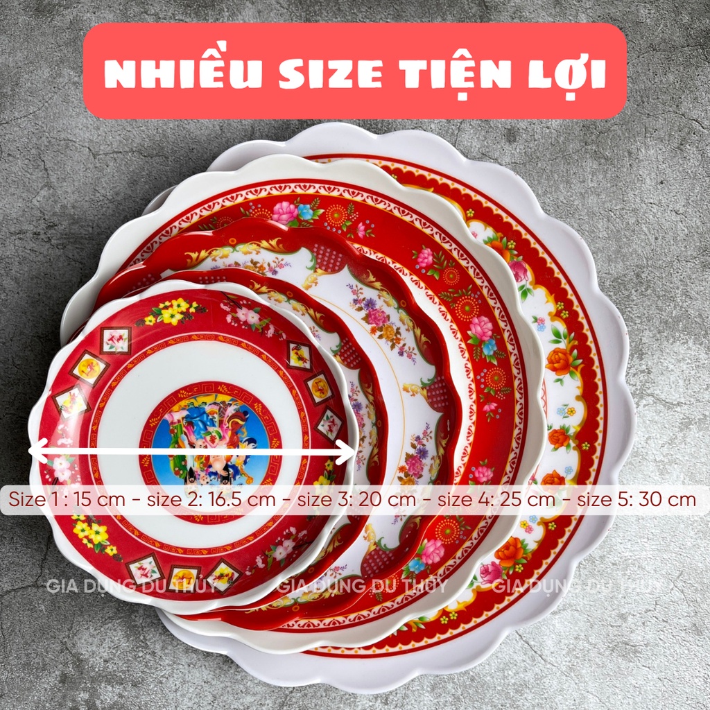 Dĩa chưng trái cây bàn thờ, cúp nhựa melamine nhựa phíp hình nàng tiên, hình đồng tiền của gia dụng du thủy