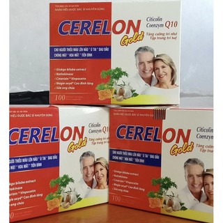 Hoạt Huyết Dưỡng Não CERELON GOLD  Bổ Não Tăng Cường Trí Nhớ Tăng Tuần Hoàn Máu Não Hộp 100 Viên