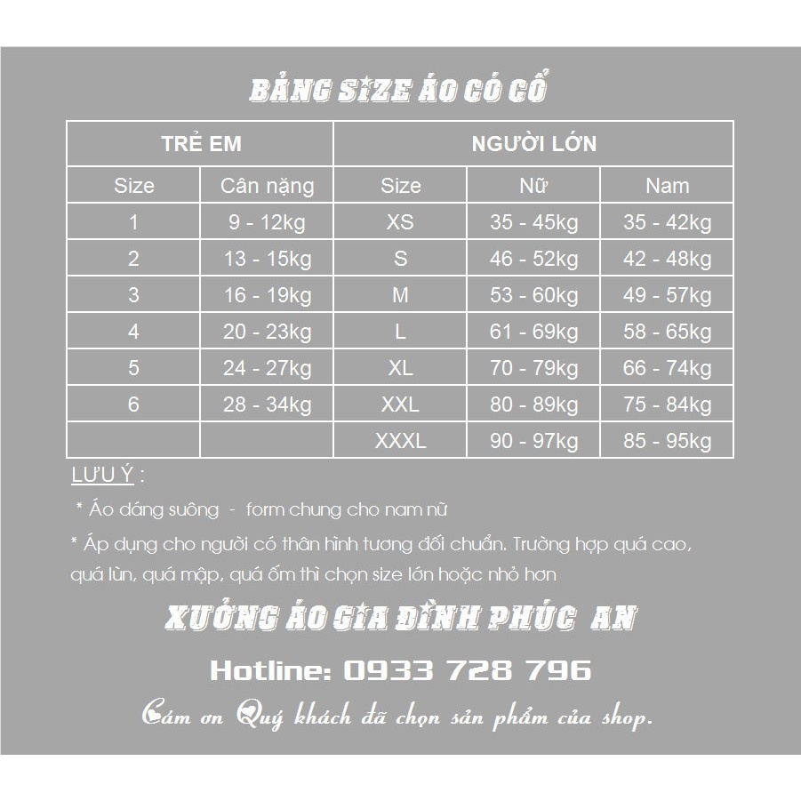 Áo thun gia đình 3 4 5 người áo cá sấu có cổ polo
