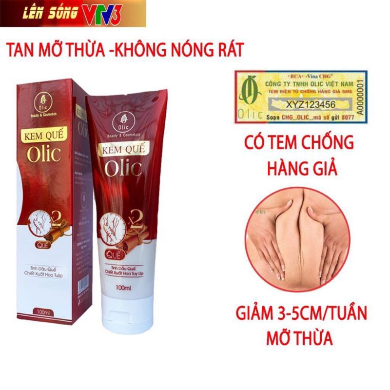 [Free Ship] Kem Tan Mỡ Olic, Tan Mỡ Quế Olic