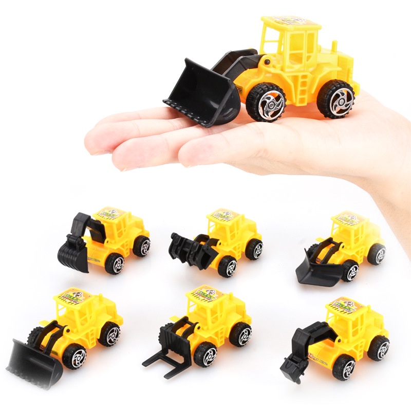 Bộ 6 mô hình xe ủi đất Mini cho bé