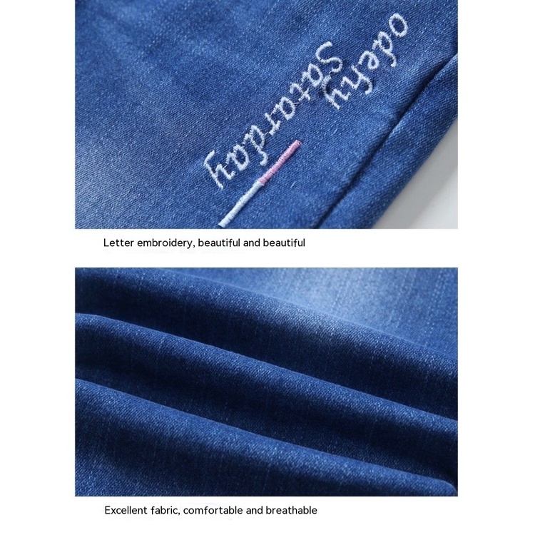 Quần Jeans Dài Thời Trang Xuân Thu Cho Bé Gái