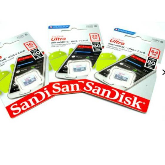 Thẻ Micro Sandisk Ultra Microsdhc Class 10 (80Mb / S) 32gb - Sdsquns-032G