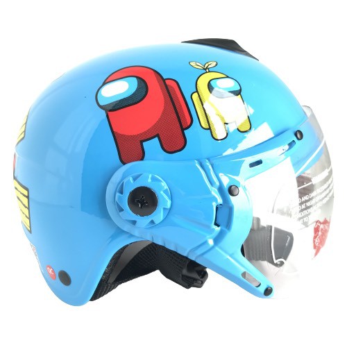 Mũ bảo hiểm trẻ em có kính - Siêu dễ thương - V&amp;S Helmet - VS103KS - Elsa -  Among Us - Dành cho bé từ 3 đến 6 tuổi