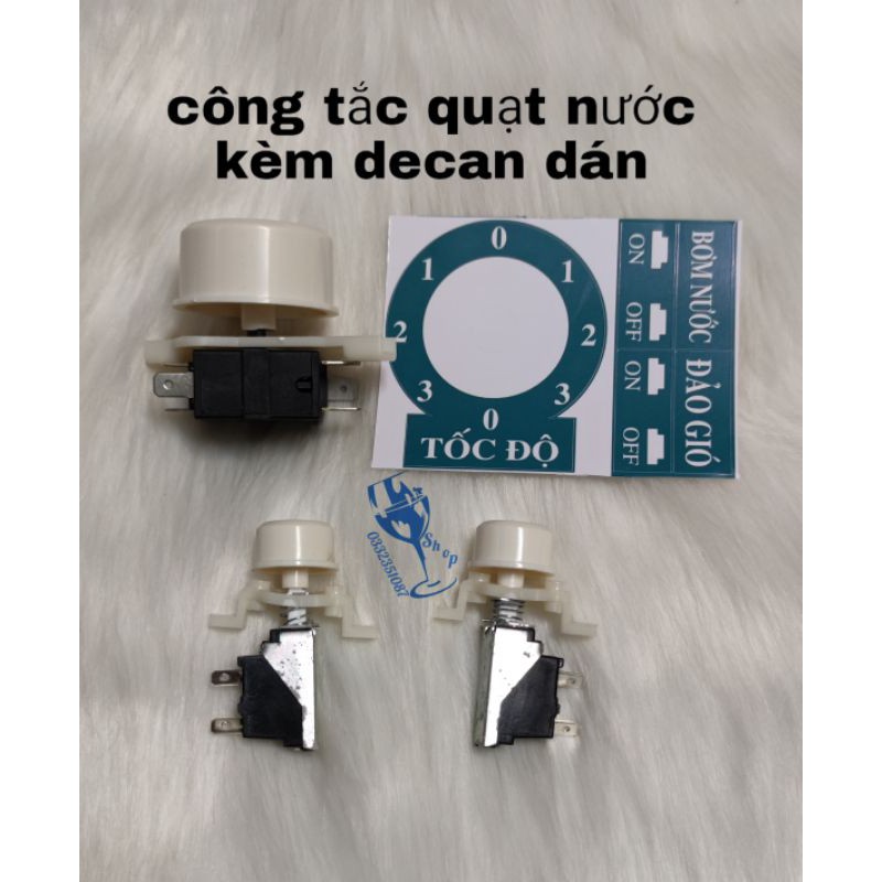 Công tắc quạt điều hoà 6 chân - bộ 3 chiếc đủ núm