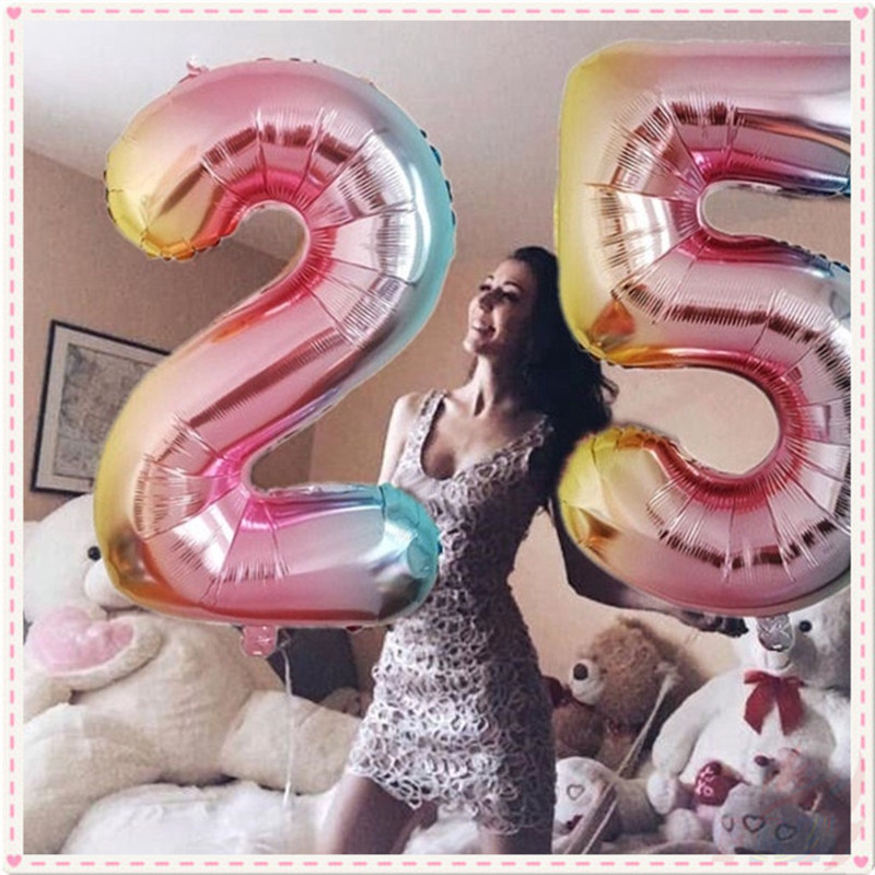 ♦ Trang Trí Tiệc - Bong Bóng ♦ 1 Bong Bóng Lõi Nhôm 32 Inch Hình Số Dùng Trang Trí Tiệc Sinh Nhật, Đám Cưới