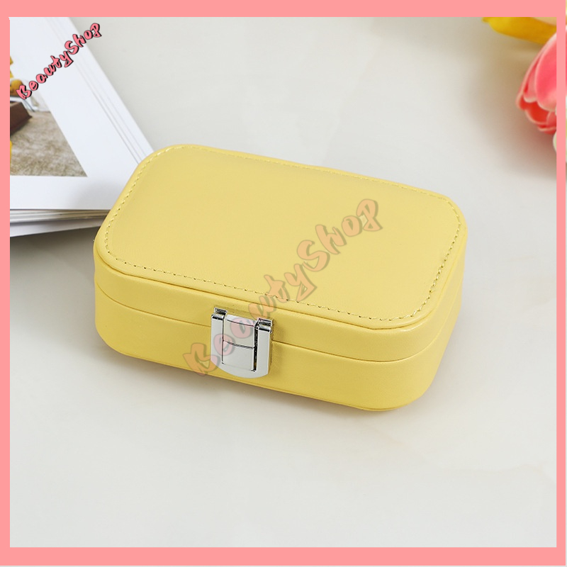 Hộp Da Đựng Trang Sức Hình Bánh Macaroon Giá Đỡ
