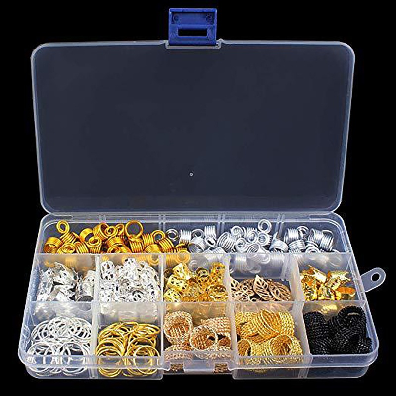 Youyo Bộ Vòng Kim Loại Xỏ Hạt Nối Tóc Tết Bím DIY Trang Điểm Cho Nữ