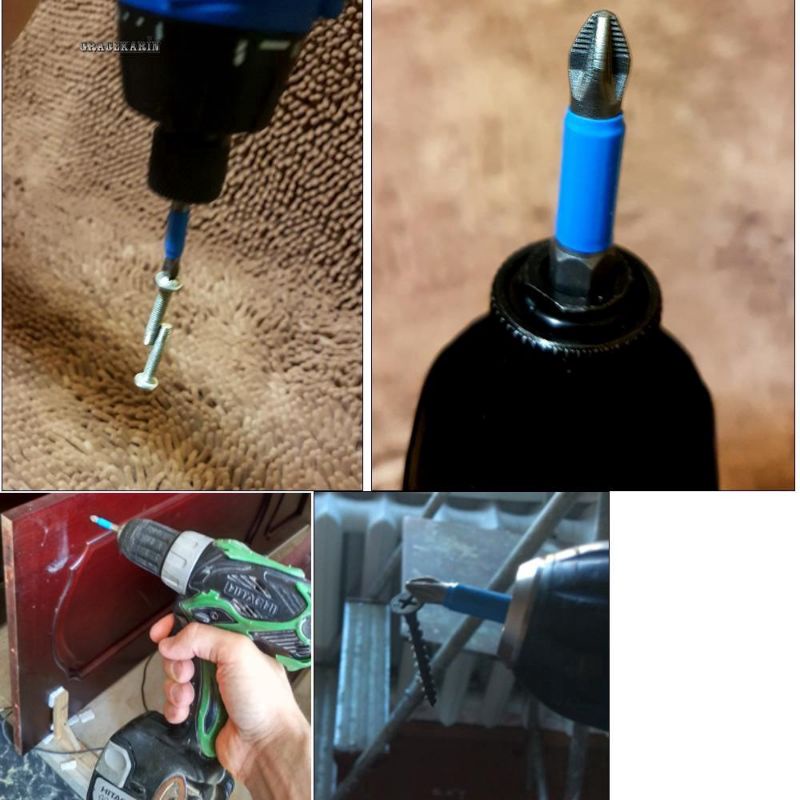 Mũi Bắn Vít Đầu Tuốc Nơ Vít 50/90/150mm PH2 Chống Trơn Trượt, Từ Tính Cao, Chuôi Lục Giác 6,35mm, Đầu Chữ Thập SNZO