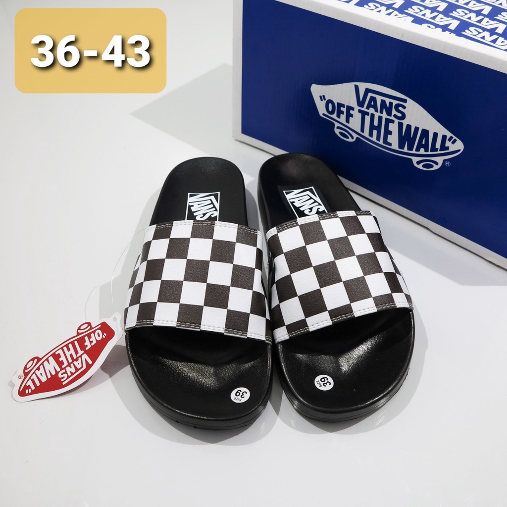 [CÓ SẴN] DÉP VANS CARO FULL BOX CỰC ĐẸP CHO NAM VÀ NỮ - DÉP VANS QUAI NGANG SIÊU HOT TREND