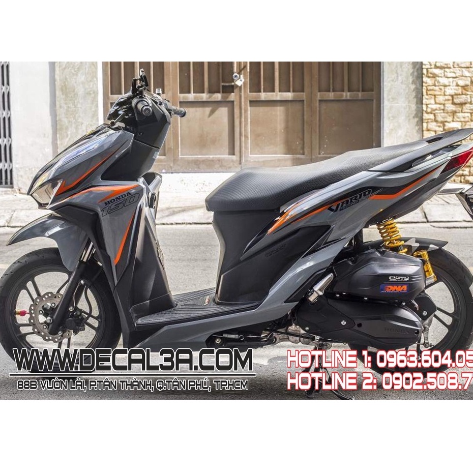 Tem Vario 150 xe xám phối tem đen cam