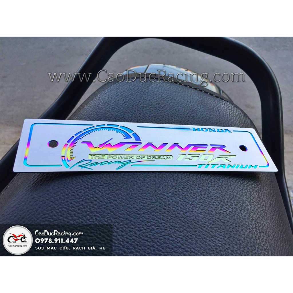 Bảng tên Titan Winner - bảng tên titanium winner - điện phân 7 sắc chữ winner