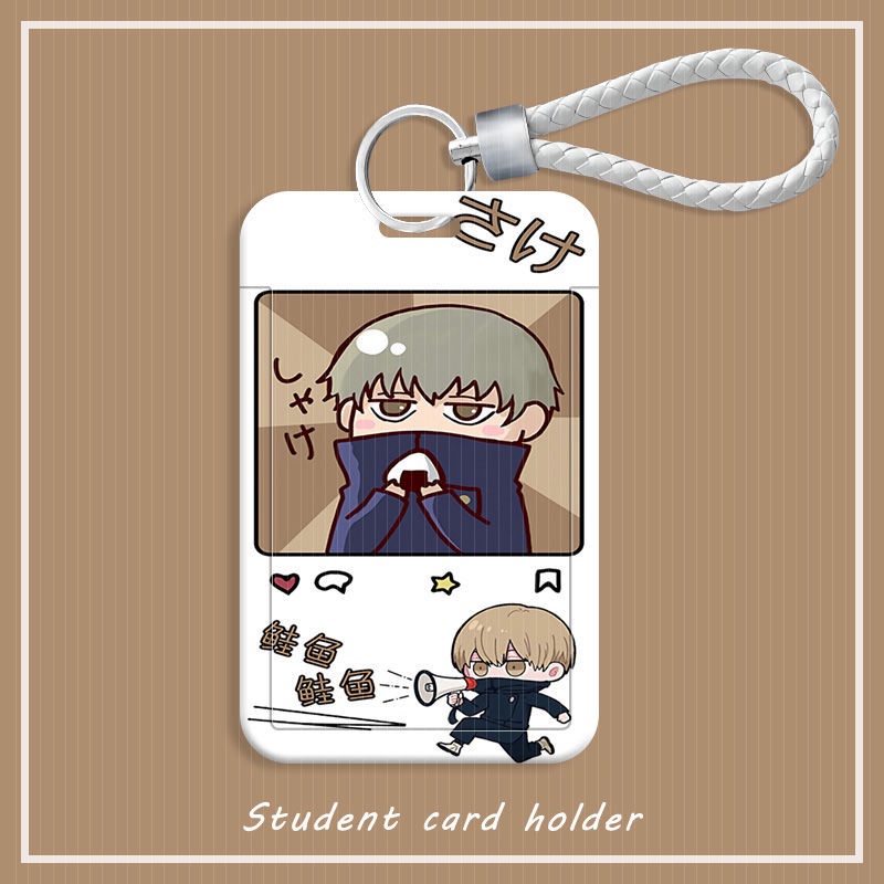 Set 4 Ốp Điện Thoại Họa Tiết anime jujutsu kaisen q Có Dây Đeo Đựng Thẻ id Cho Học Sinh