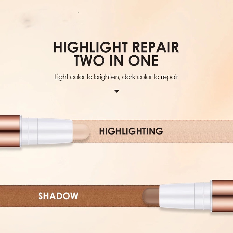 [Hàng mới về] Thỏi che khuyết điểm highlight tạo khối O.TWO.O 2 trong 1 lâu trôi tự nhiên không chứa dầu
