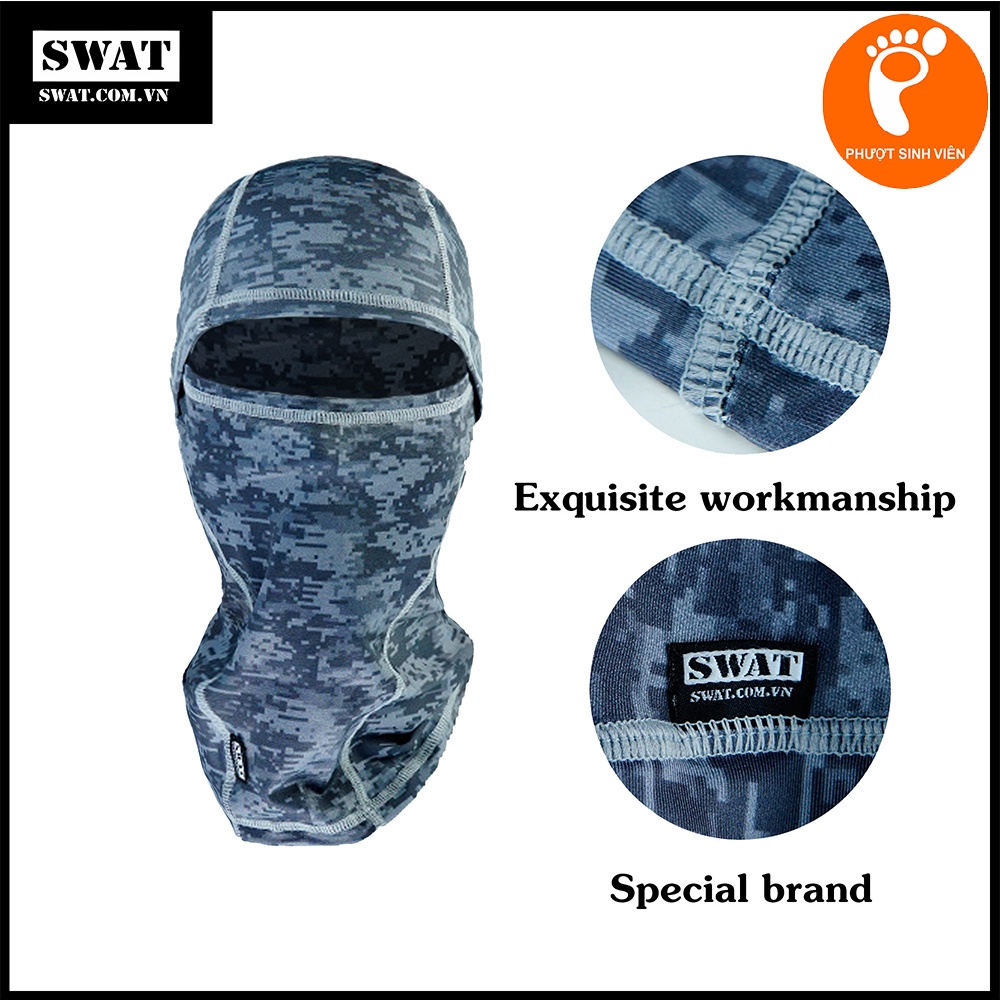 Khăn Trùm Đầu Ninja Đi Phượt Swat 3in1 Camo Mẫu Mới Cao Cấp Chống Nắng, Chống Bụi Hiệu Quả - NHIỀU MÀU