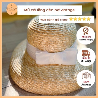 Mũ nón cói lồng đèn cao cấp nơ vintage Tiệm Cô Hìn đi biển che nắng chụp ảnh cực đẹp ship 1h lỗi 1 đổi 1