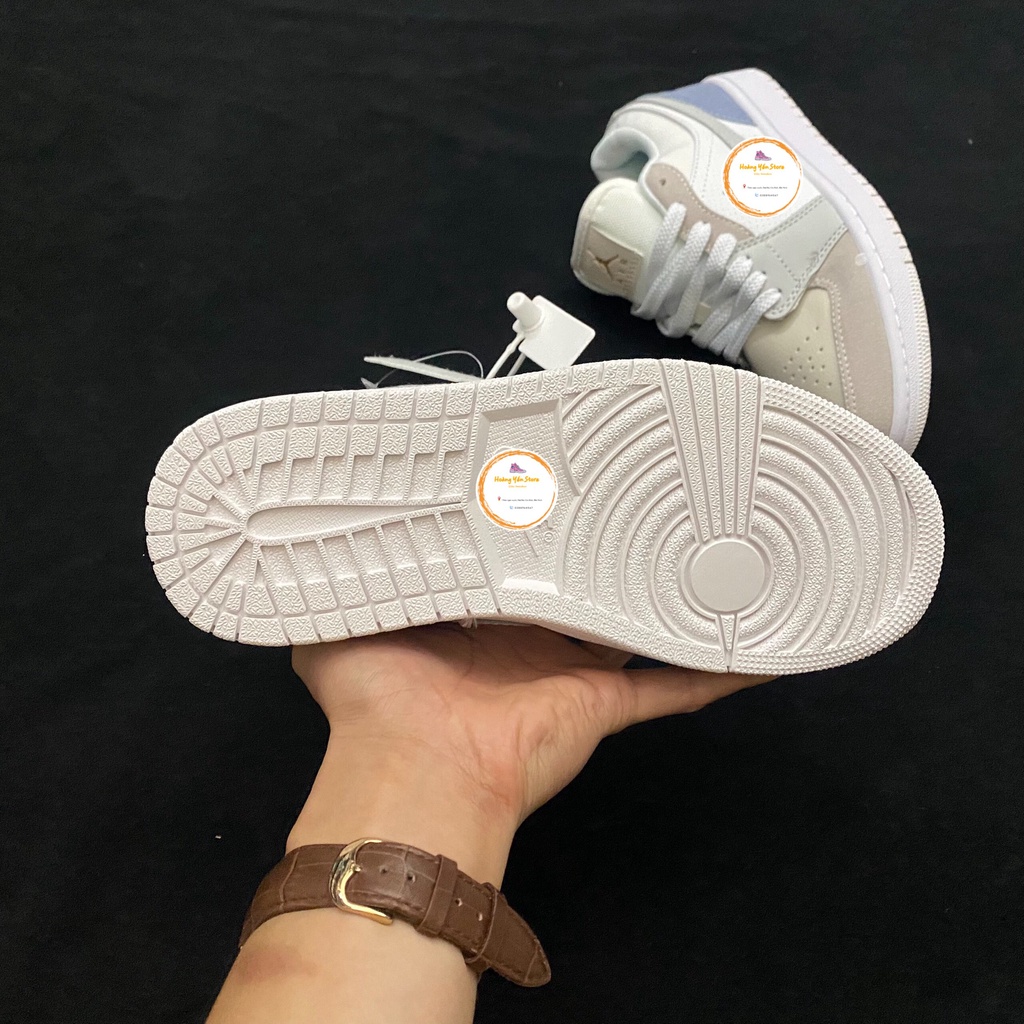 Giày.Hoàng Yến Giày sneaker Pari xanh nhạt cổ thấp (Video cận cảnh)