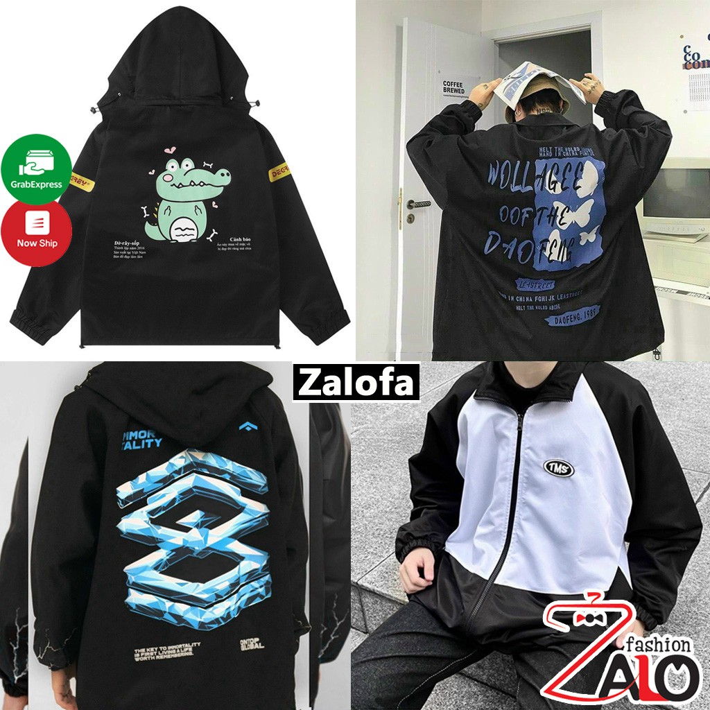 Áo Khoác Dù Ulzzang HOT Nam Nữ Unisex From Rộng 2 Lớp Chống Nắng Nhiều Mẫu Siêu Hot Zalofa