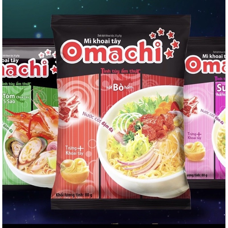 Mì Omachi bò hầm/ sườn hầm/ tôm chua cay/ spaghetti date mới siêu rẻ