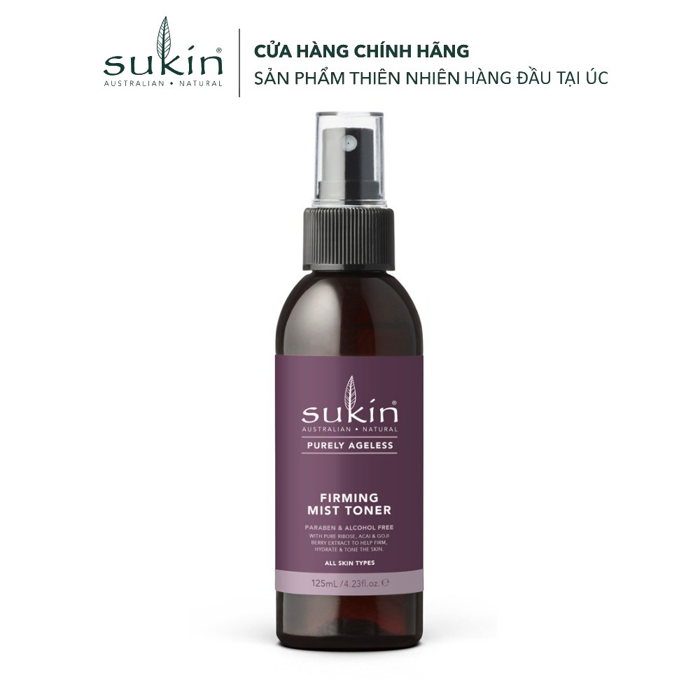 Sukin Toner Cấp Ẩm Kiêm Xịt Khoáng Săn Chắc Và Ngừa Lão Hóa Purely Ageless Firming Mist Toner 125ml