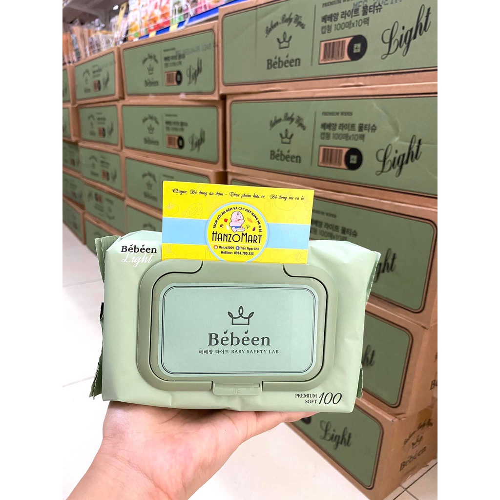 Combo 1 thùng khăn ướt Bebeen Hàn Quốc
