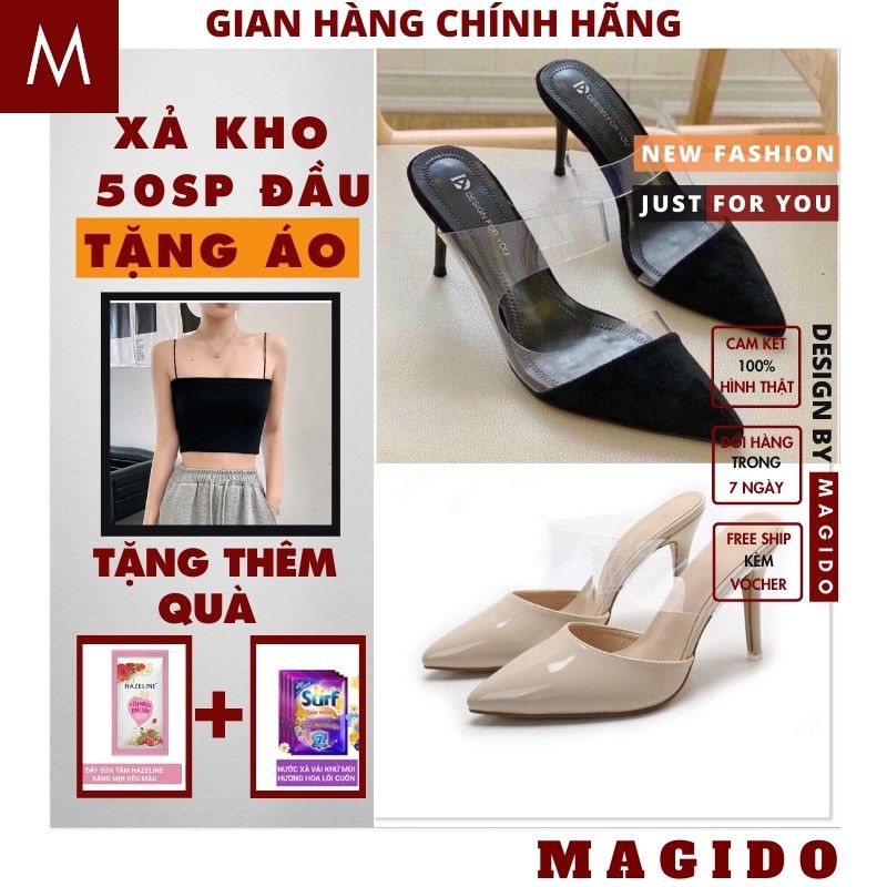 (KÈM QUÀ TẶNG+ẢNH THẬT) giầy sandal nữ cao gót giầy sandal 7phan cực xinh, phong cách cute vintage hàn quốc MAGIDO