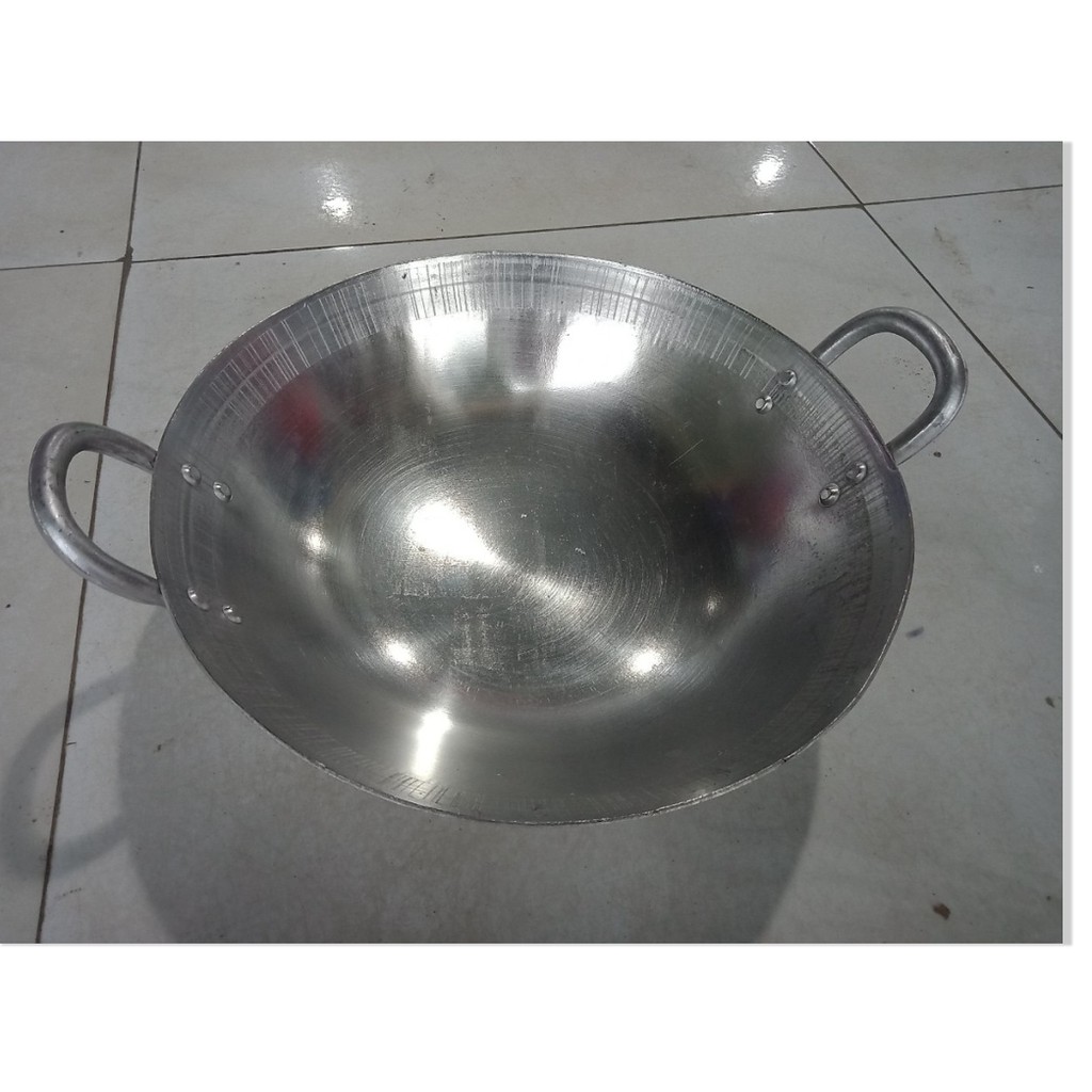 chảo nhôm công nghiệp chuyên dụng cho nhà hàng, khách sạn, bếp ăn tập thể- 40,5cm (1kg) (Chảo)