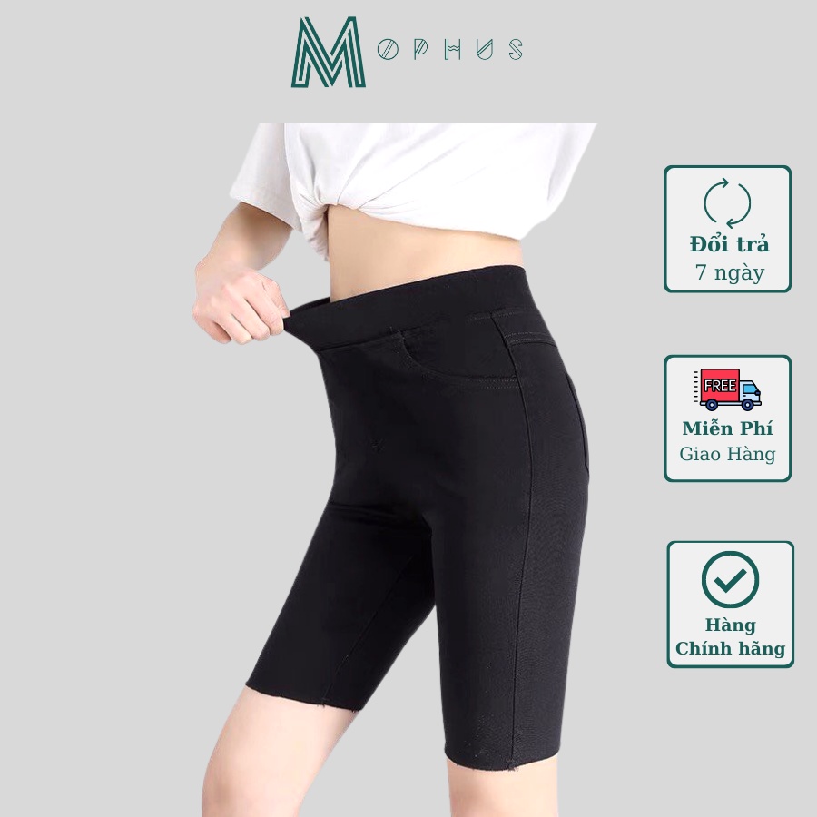 Quần legging lửng Mophus nữ vải thun co dãn cao cấp nâng mông dáng ôm - EQ001