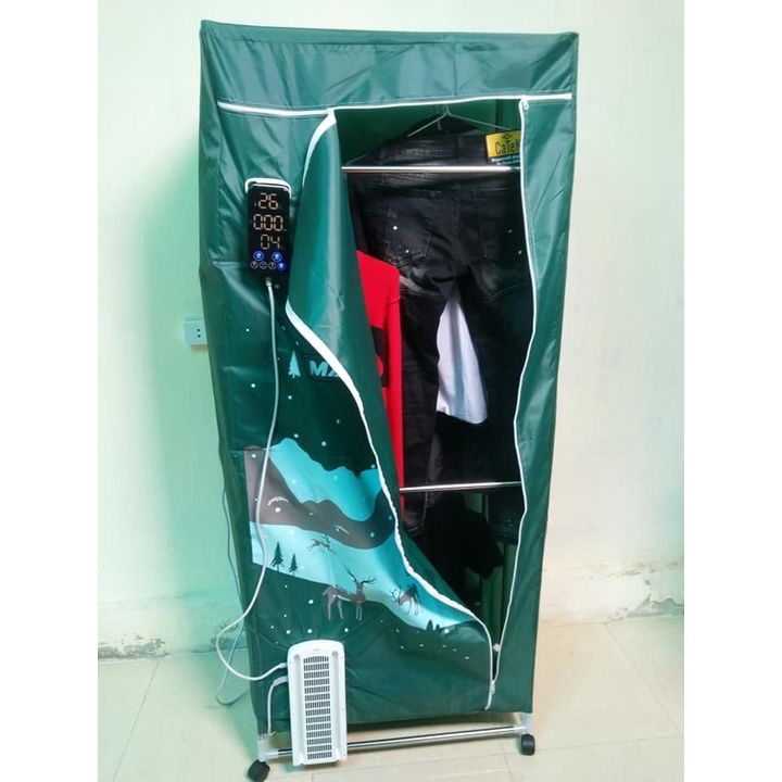 Tủ sấy quần áo ion Makxim USA V3T 1600W - vừa sấy quần áo ngày mưa vừa sưởi ấm vào mùa đông