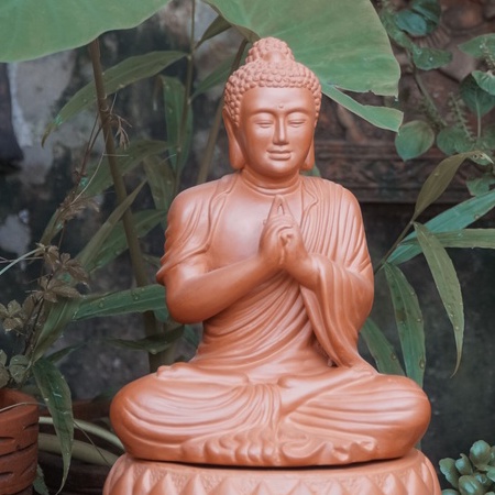 Tượng Phật A Di Đà Đất Nung - TTT59