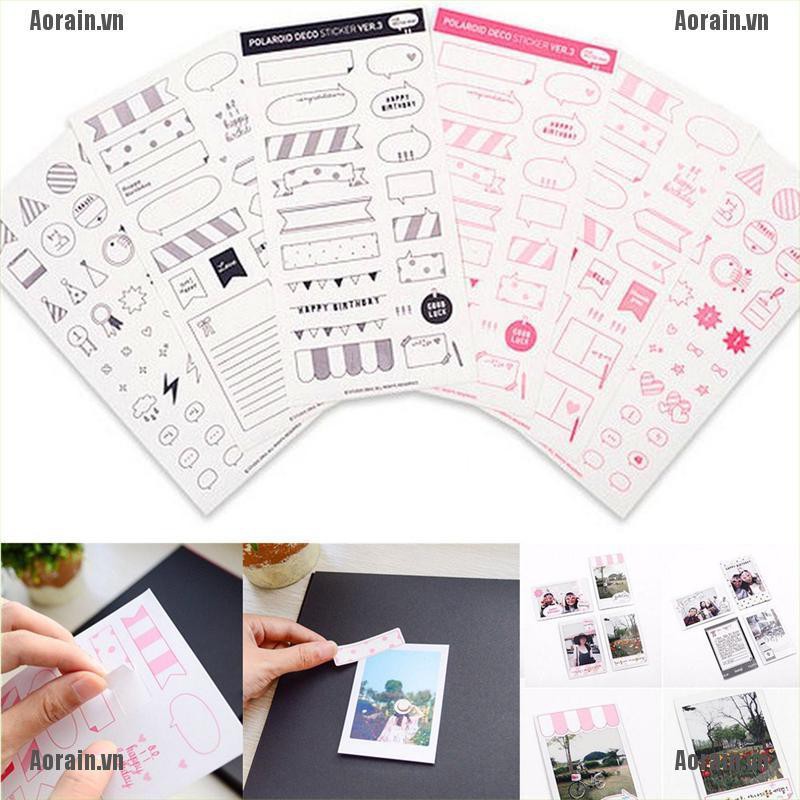 Bộ 6 Miếng Dán Tự Dính Trang Trí Sổ Tay Xinh Xắn