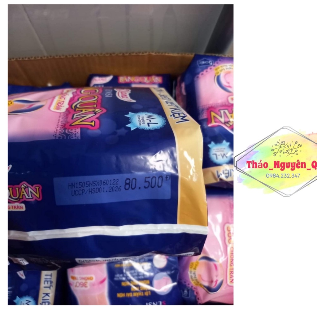Băng đêm dạng quần Diana Size M-L gói lớn siêu tiết kiệm 5 chiếc/gói
