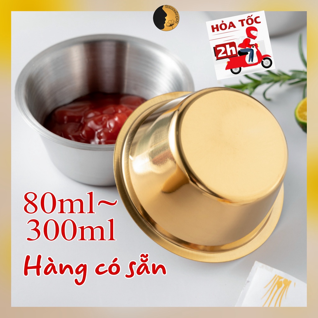 Bát Inox 304 TAMUSHOP92 Chén Vàng Inox Y tế Spa Bát Nhỏ Đựng Nước Xốt Hàn Quốc Khoai Tây Chiên BI002