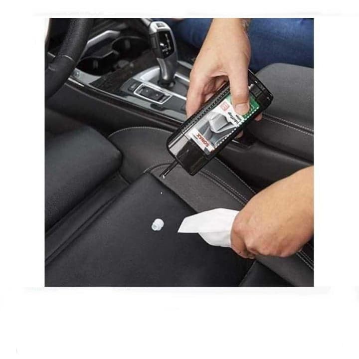 Bộ Dung dịch vệ sinh nội thất xe Sonax 321200  và Kem dưỡng ghế da Sonax 291141 - tặng khăn