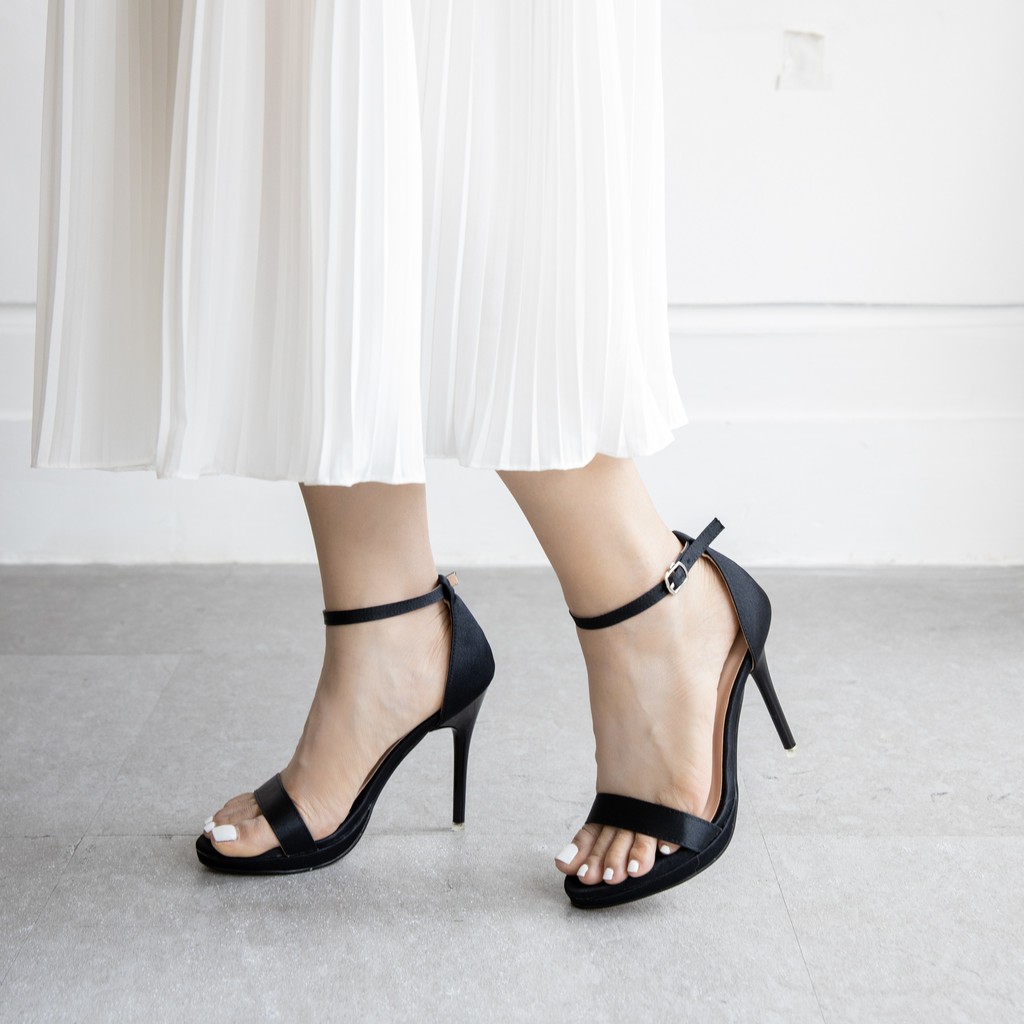 Giày Sandal Cao Gót MWC Đế Nhọn 12CM Quai Ngang Siêu Tôn Dáng NUCG - 4178