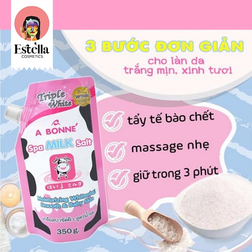 Muối Tắm Sữa Bò Tẩy Tế Bào Chết A Bonne Spa Milk Salt 350g