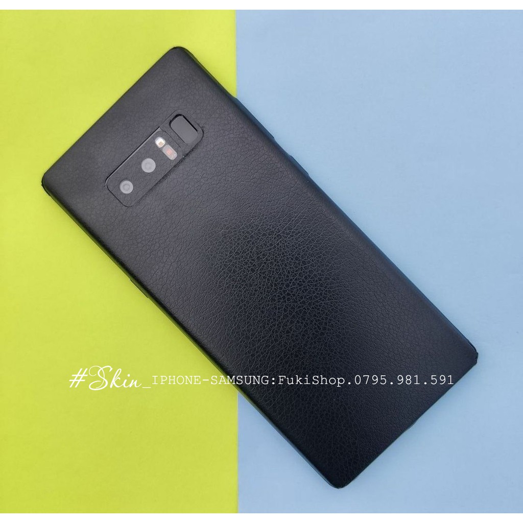 Tấm Dán Skin mặt sau Black Leather Full Viền Note8 Note9 Note10 Note10+ Note10Lite ZFlip S20 S20Ultra S20+ S1
