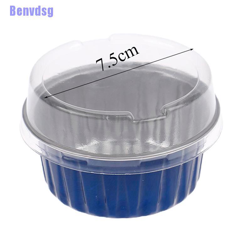 Bộ 10 chiếc cốc giấy nhôm bánh cupcake tròn 100ml