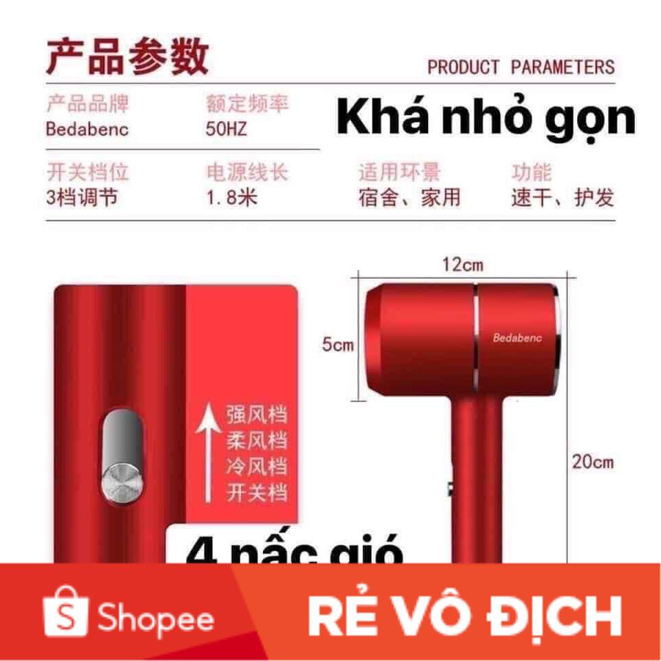 Máy sấy Bendabenc Chính Hãng 💖FREESHIP💖 Giảm 5K Khi Nhập Mã [JAZINO ĐỒ GIA DỤNG ]