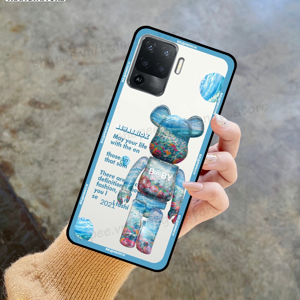 Ốp Oppo A94 in hình gấu Bearbrick,Mouutain,xanh,đen,đỏ giá rẻ