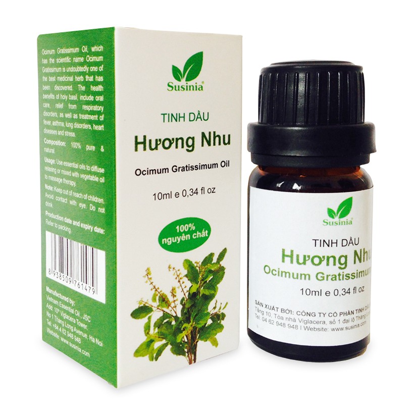 Tinh dầu hương nhu Susinia 10ml nguyên chất tự nhiên