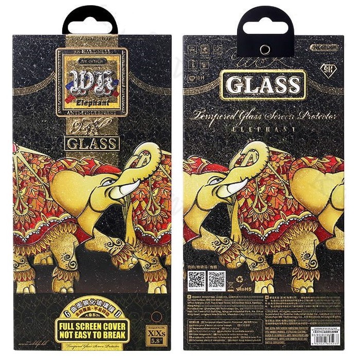 【Giao hoả tốc】Kính cường lực Voi hộp sắt WEKOME Elephant 6D độ cứng 9H Full viền hộp kim loại chính hãng WTP-018