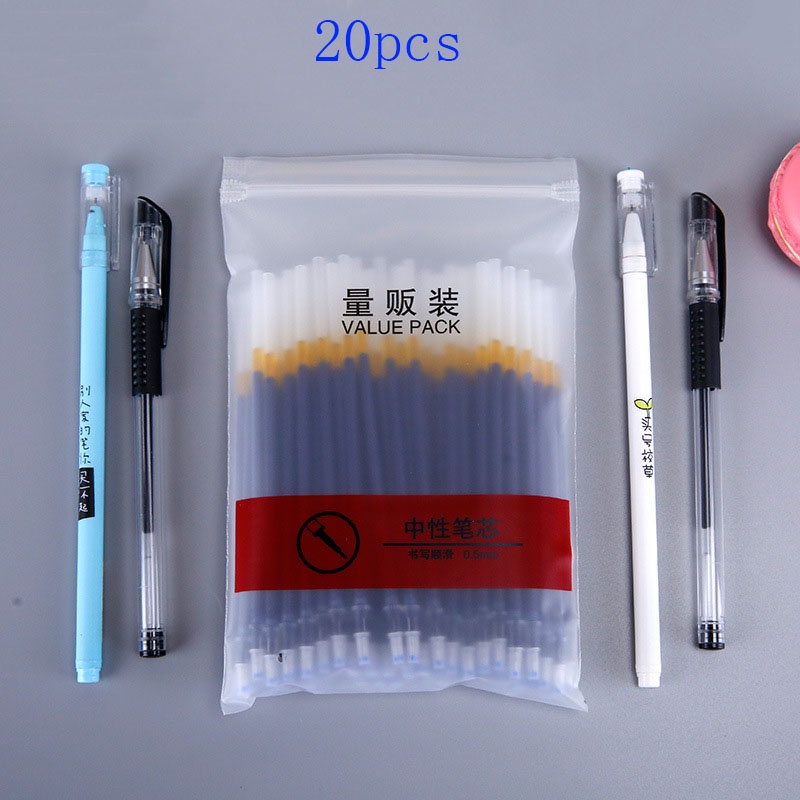 20 Ruột Bút Bi Mực Xanh/Đỏ/Đen Ngòi 0.5mm Chất Lượng Cao