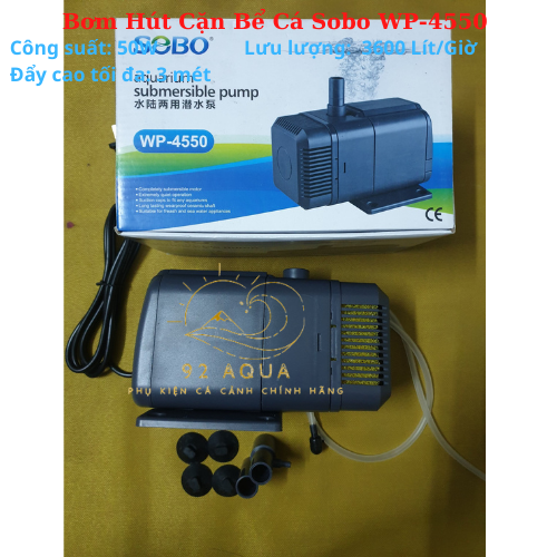 Bơm Hút Cặn Bể Cá Sobo WP-4550  - Bơm Nước Cao Cấp Cho Hồ Cá