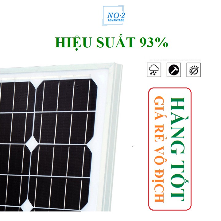 Tấm 66 x 100cm pin năng lượng mặt trời Mono 18v-135w