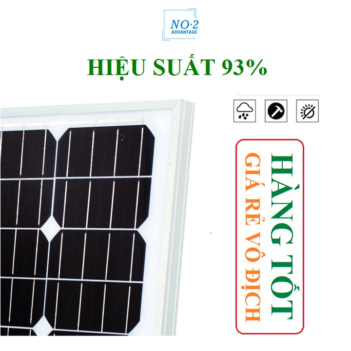 Tấm pin 35 x 67cm năng lượng mặt trời 30w, 35w - 12v sạc bình hoặc 18v