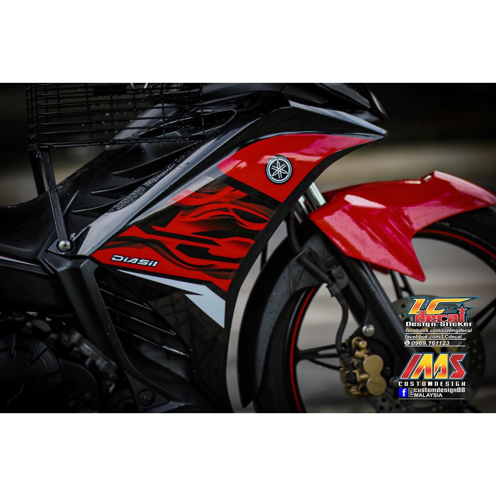 [FreeShip] Tem Decal Rời mẫu LC Exciter 135 đỏ đen - mẫu mới 2022 siêu hot